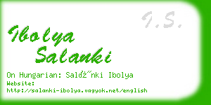 ibolya salanki business card